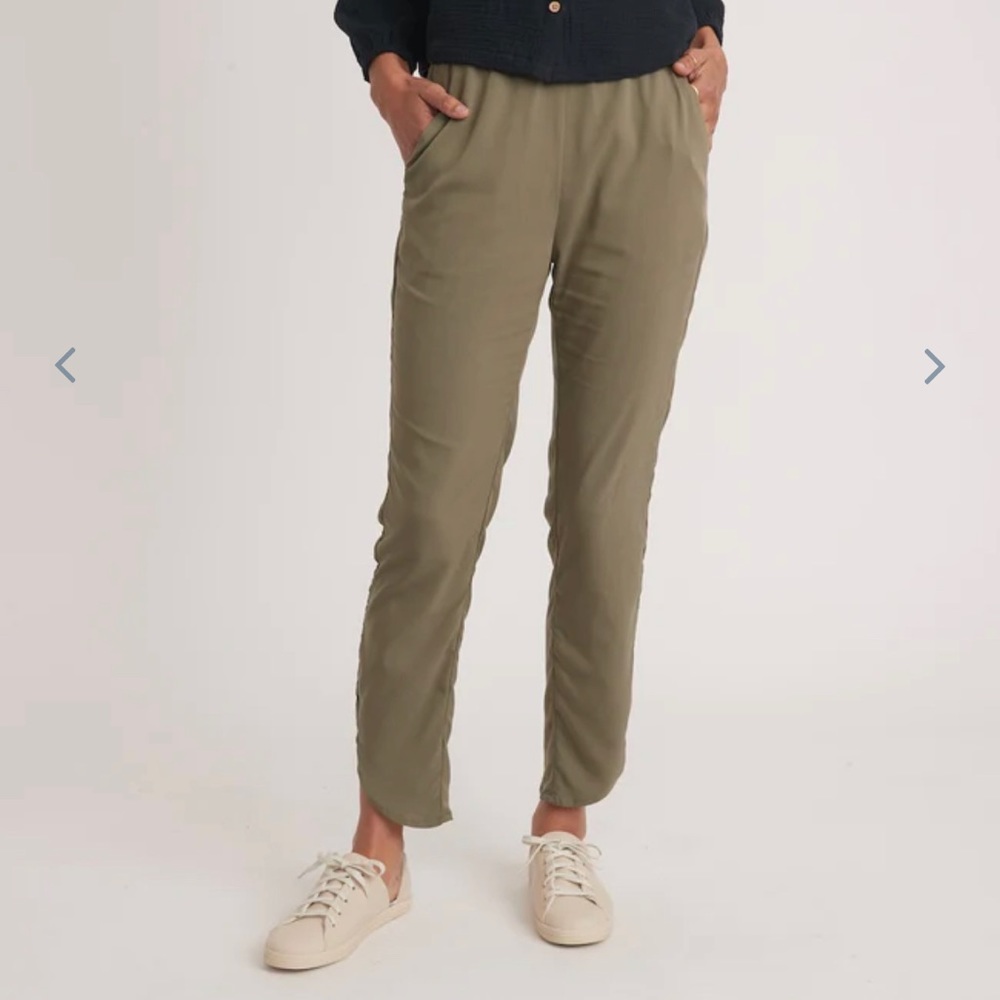 Marine Layer Re-Spun Allison Pant in Dusty Olive
